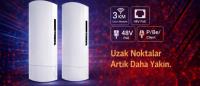 PCPRO SCT-W3POE 3KM 48V POE AP-REPEATER-CLIENT PTP-PTMP 2 Lİ SET